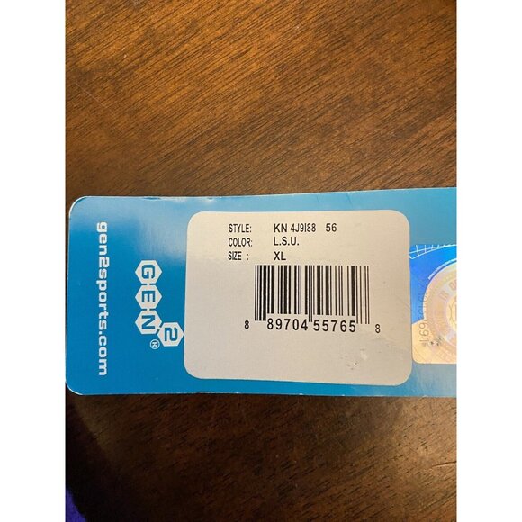 LSU Purple & Gray Juniors Long Sleeve V-Neck Shirt With Rhinestone Logo Size XL - Picture 5 of 13